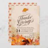 Najaar laat Thanksgiving eten Kaart (Voorkant / Achterkant)