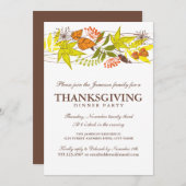 Najaar laat Thanksgiving eten uitnodigen Kaart (Voorkant / Achterkant)