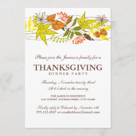 Najaar laat Thanksgiving eten uitnodigen Kaart