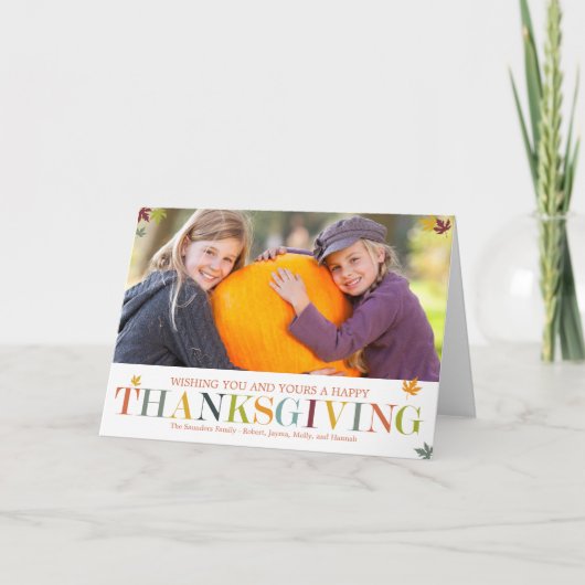 Najaar laat Thanksgiving Foto Wenskaarten  Feestdagen Kaart (Voorkant)