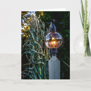 Najaar Lampost Aglow Wenskaart Kaart