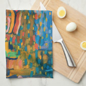 Najaar landschap met Boats door Wassily Kandinsky. Theedoek (Quarter Fold)