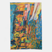 Najaar landschap met Boats door Wassily Kandinsky. Theedoek (Verticaal)