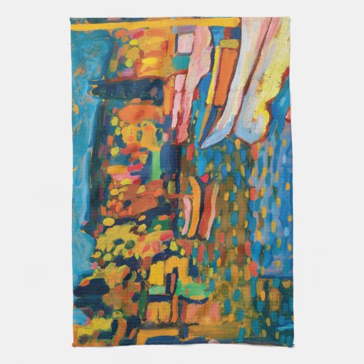 Najaar landschap met Boats door Wassily Kandinsky. Theedoek (Verticaal)