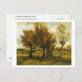 Najaar landschap Vier bomen van Gogh Fine Art Briefkaart (Voorkant / Achterkant)