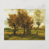 Najaar landschap Vier bomen van Gogh Fine Art Briefkaart (Voorkant)