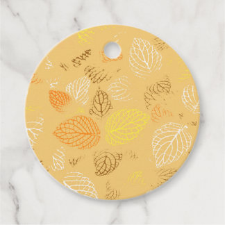 Najaar, Leaves Pattern 4 Bedankjes Labels