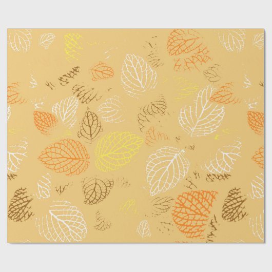 Najaar, Leaves Pattern 4 Cadeaupapier (Vlak)