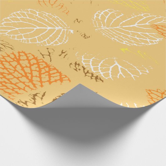 Najaar, Leaves Pattern 4 Cadeaupapier (Hoek)