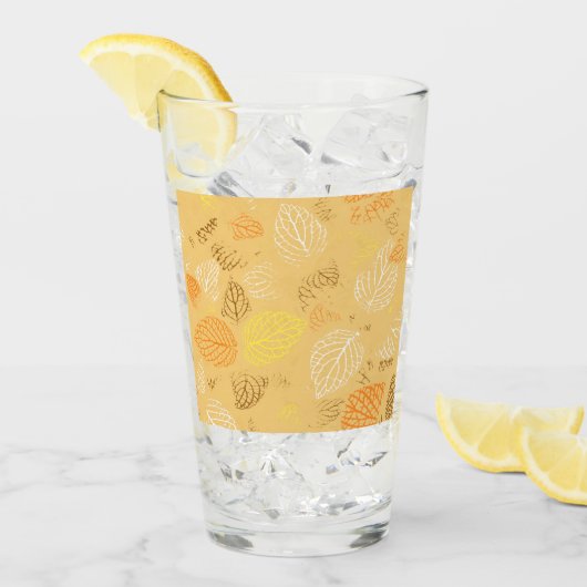 Najaar, Leaves Pattern 4 Glas (Voorkant ijs)