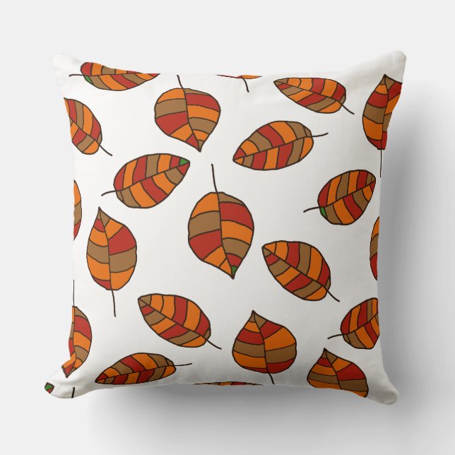 Najaar leest het rode lederen patroon op elke kleu kussen (Voorkant)