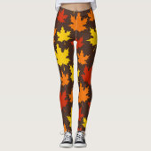 Najaar leest kleurrijk patroon leggings (Voorkant)