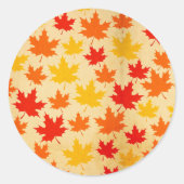 Najaar leest kleurrijk patroon ronde sticker (Voorkant)