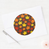 Najaar leest kleurrijk patroon ronde sticker (Envelop)