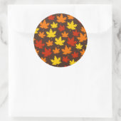 Najaar leest kleurrijk patroon ronde sticker (Tas)