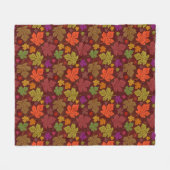 Najaar leest mooie Herfst Maple Pattern Fleece Deken (Voorkant (Horizontaal))