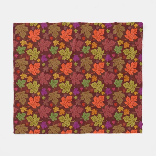 Najaar leest mooie Herfst Maple Pattern Fleece Deken (Voorkant (Horizontaal))