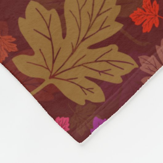 Najaar leest mooie Herfst Maple Pattern Fleece Deken (Hoek)
