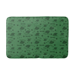 Najaar leest Pattern Dark Green Badmat