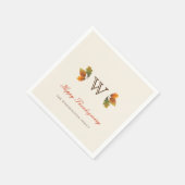 Najaar leest Thanksgiving Monogram Servetten (Hoek)