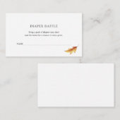 Najaar leest u een luiertapes voor Baby shower Informatiekaartje (Voorkant / Achterkant)