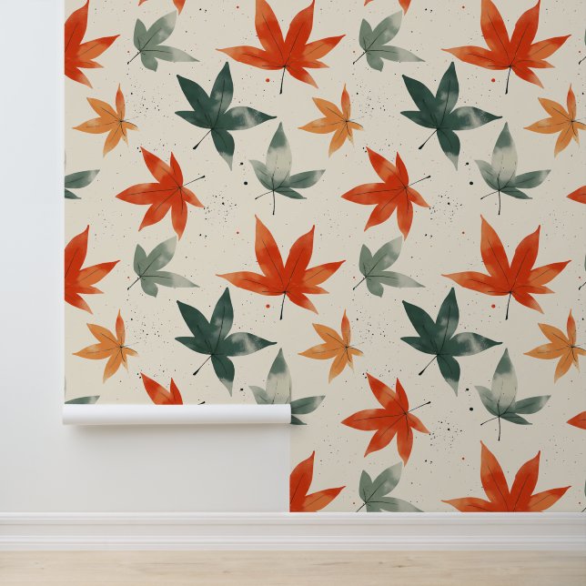Najaar leves Pattern Behang (Applicatie)