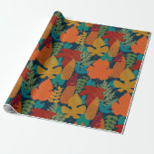 Najaar leves Pattern Cadeaupapier (Uitgerold)