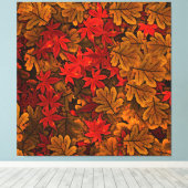 Najaar leves Pattern Canvas Afdruk (Insitu (Houten vloer))