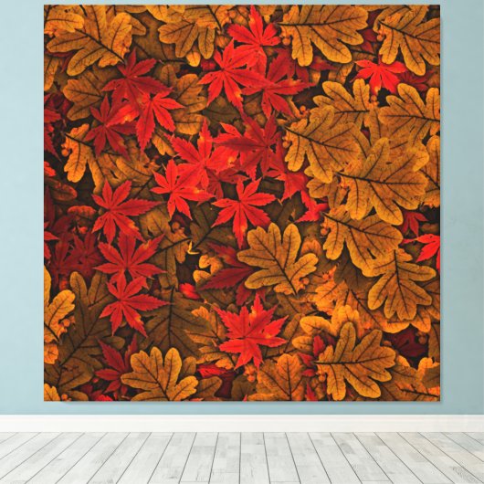 Najaar leves Pattern Canvas Afdruk (Insitu (Houten vloer))