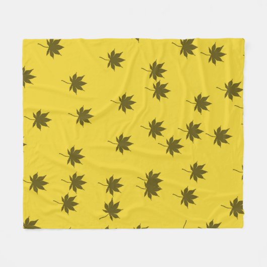 Najaar leves Pattern Fleece Deken (Voorkant (Horizontaal))