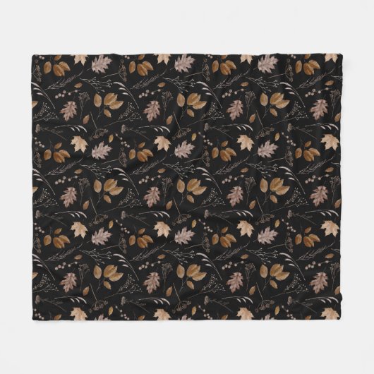 Najaar leves Pattern Fleece Deken (Voorkant (Horizontaal))