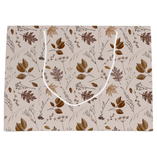 Najaar leves Pattern Groot Cadeauzakje (Voorkant)