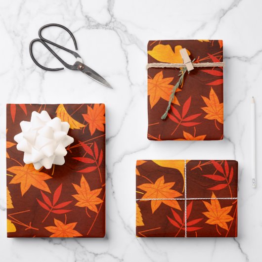 Najaar leves Pattern Inpakpapier Vel (Voorkant)
