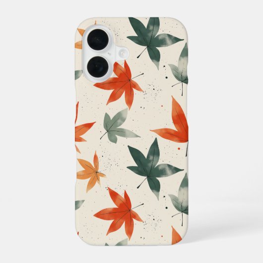 Najaar leves Pattern iPhone 16 Hoesje (Achterkant)