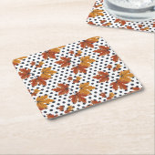 Najaar leves Pattern Kartonnen Onderzetters (Schuin)
