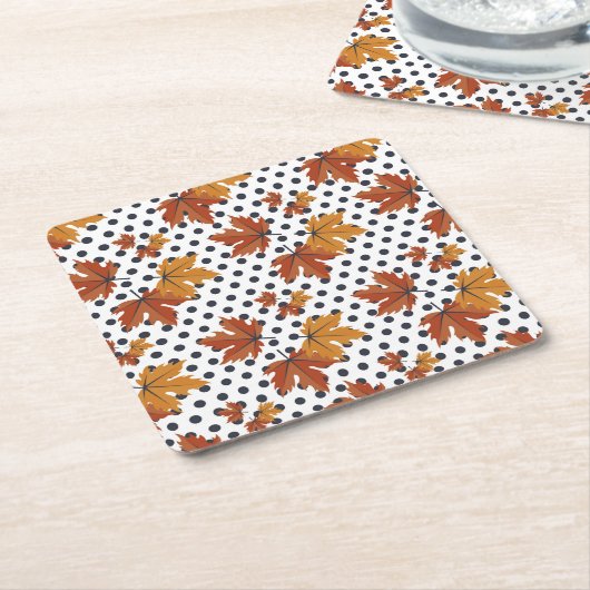 Najaar leves Pattern Kartonnen Onderzetters (Schuin)