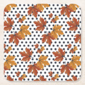 Najaar leves Pattern Kartonnen Onderzetters (Voorkant)