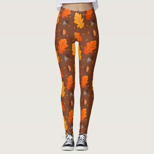 Najaar leves Pattern Leggings (Voorkant)