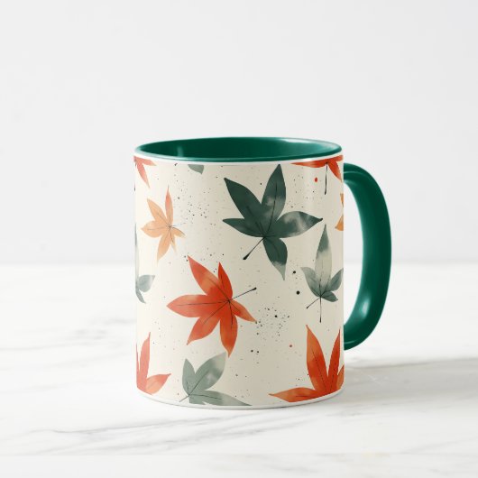 Najaar leves Pattern Mok (Voorkant rechts)