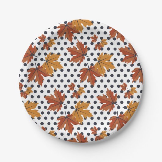 Najaar leves Pattern Papieren Bordje (Voorkant)
