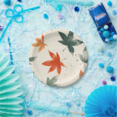 Najaar leves Pattern Papieren Bordje (Feest)