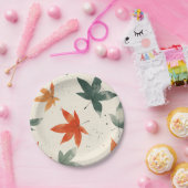 Najaar leves Pattern Papieren Bordje (Feest)