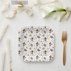 Najaar leves Pattern Papieren Bordje
