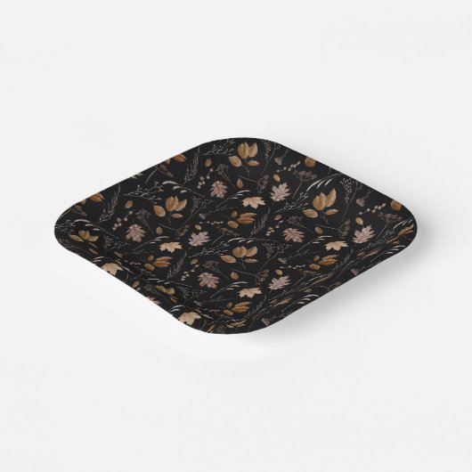 Najaar leves Pattern Papieren Bordje (Gebogen)