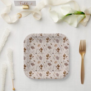 Najaar leves Pattern Papieren Bordje