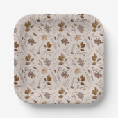 Najaar leves Pattern Papieren Bordje (Voorkant)