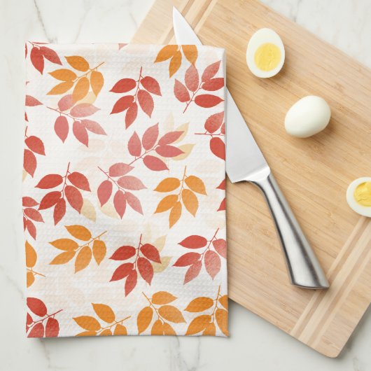 Najaar leves Pattern Theedoek (Quarter Fold)