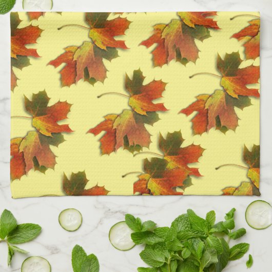 Najaar leves Pattern Theedoek (Gevouwen)