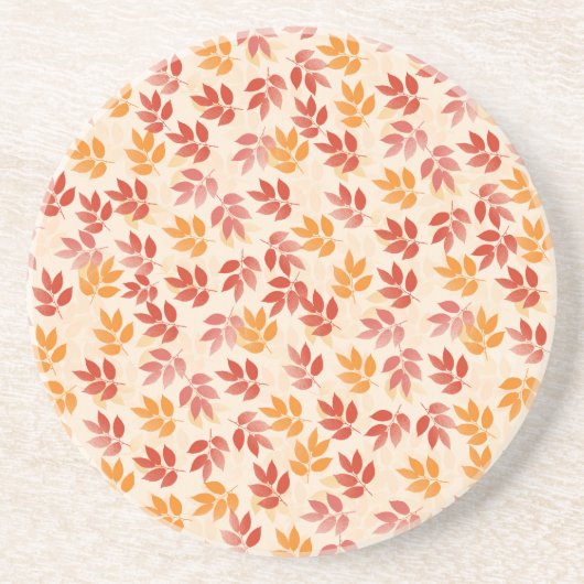 Najaar leves Pattern Zandsteen Onderzetter (Voorkant)