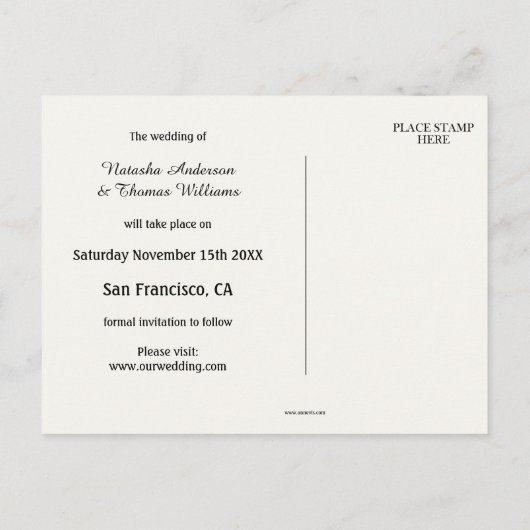 Najaar lichten sparen het Briefkaart van de Datum (Achterkant)